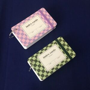 2 Pack Checkered Index Cards / Flashcards